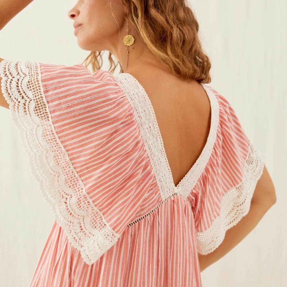 Louise Misha Ashila Dress in Strawberry Stripes - Picture 2 of 6